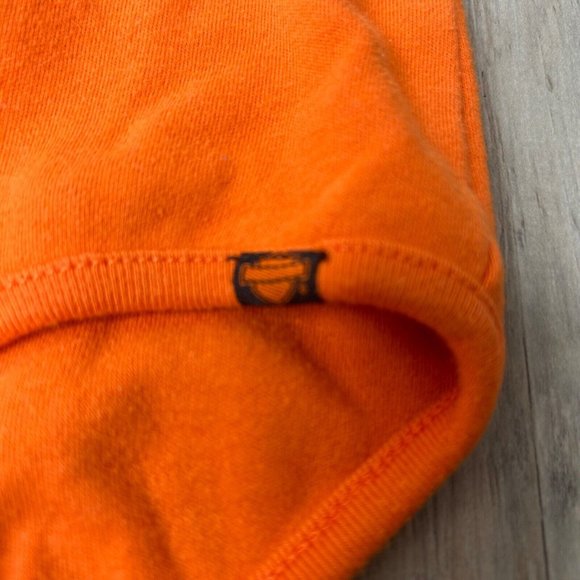 Harley Davidson Classic Motorcycles Infant Baby Orange One Piece  - Size 12 mo - Picture 4 of 7